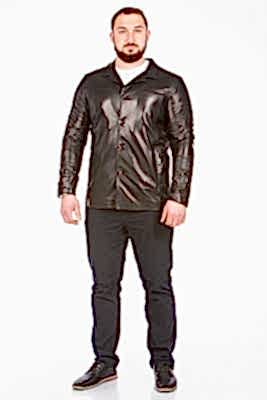 Фото товара Куртка кожа муж. 1013 2027-1.  cross, черный