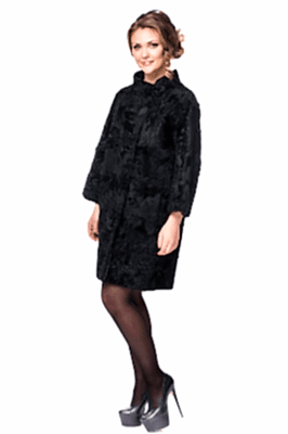 Фото товара Полупальто каракуль/свакара 013/38, черный