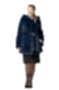 Шуба из норки 001/571К, синий