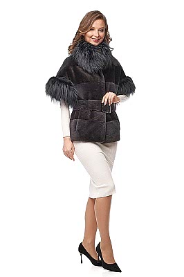 Фото товара Жилет бобр 010/29, графит