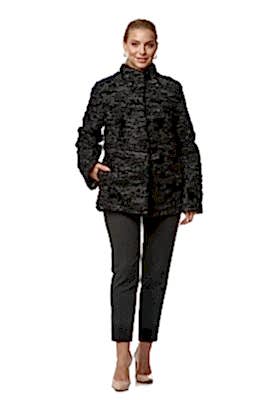 Фото товара Куртка каракуль Ольга, черный