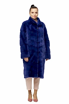Фото товара Шуба из норки 013/18017В, индиго