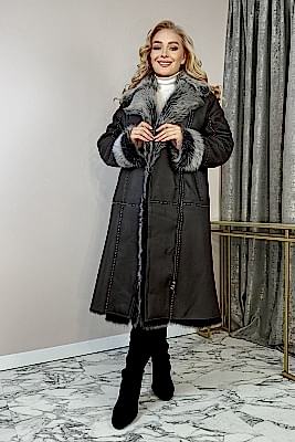 Фото товара Дубленка 1025.001-tskn silk, кофе Фото товара Дубленка 1025.001-tskn silk, кофе