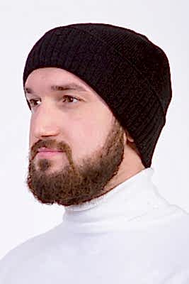 Фото товара Шапка трикотажная 01 гладкая, черный Фото товара Шапка трикотажная 01 гладкая, черный