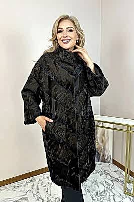 Фото товара Пальто каракуль 17106, коричневый