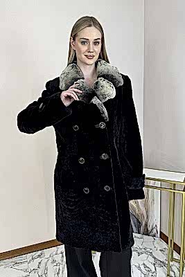 Фото товара Пальто мутон 9963, черный