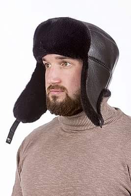 Фото товара Головной убор UMKMN0036 норка, графит Фото товара Головной убор UMKMN0036 норка, графит