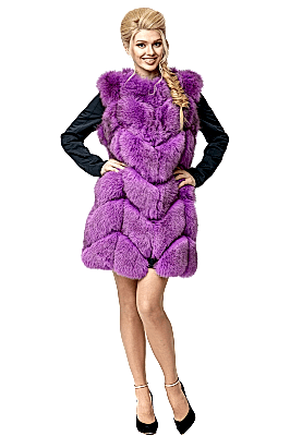 Фото товара Жилет песец м елка, розовый