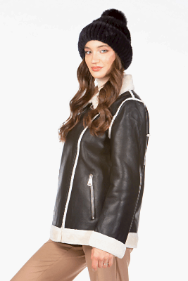 Фото товара Шапка SHWMNT005 норка, графит/черный