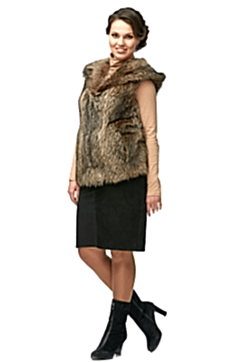 Фото товара Жилет енот 222.22К, коричневый