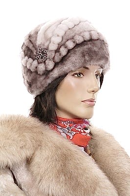 Фото товара Берет мутон О-63Пр, Светлая пастель 2