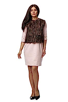 Фото товара Жилет каракуль 013/54 Гуля, коричневый