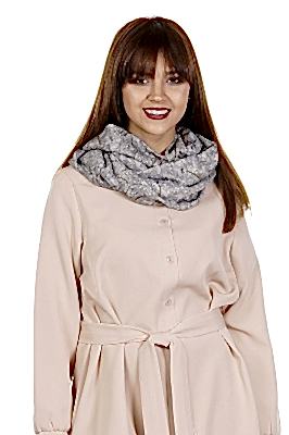 Фото товара Шарф (снуд) сандра принт, серый