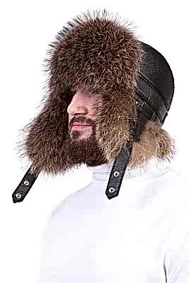 Фото товара Шапка из енота UMKME0016.5, темная